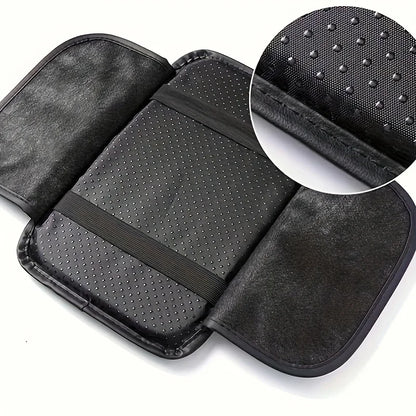 1 piece of PU leather car armrest box pad with side storage bag, fashionable armrest box pad for interior accessories