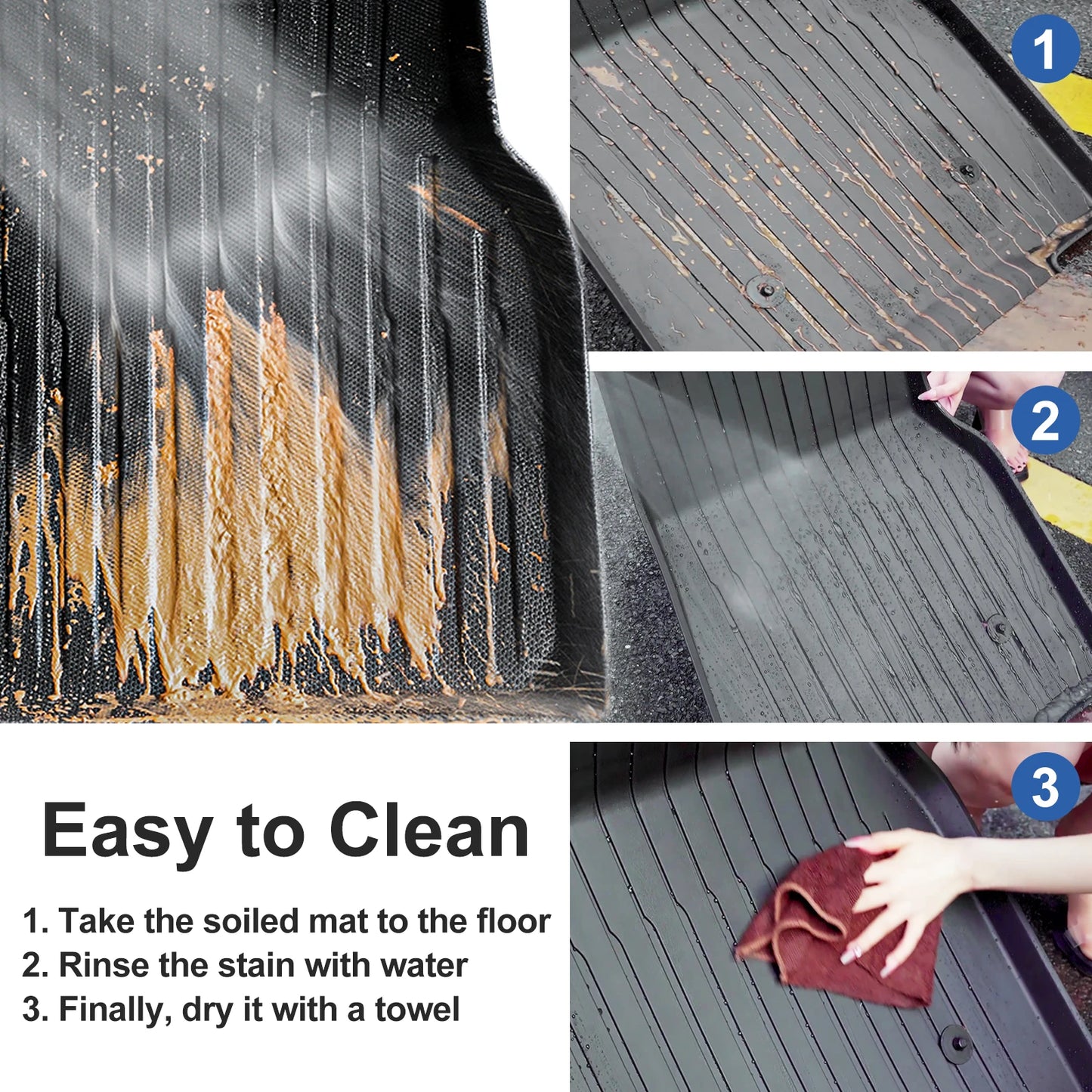 RHD Toyota Hilux revo Fuel 2015 - 2024 TPE 3D Car Floor Mats