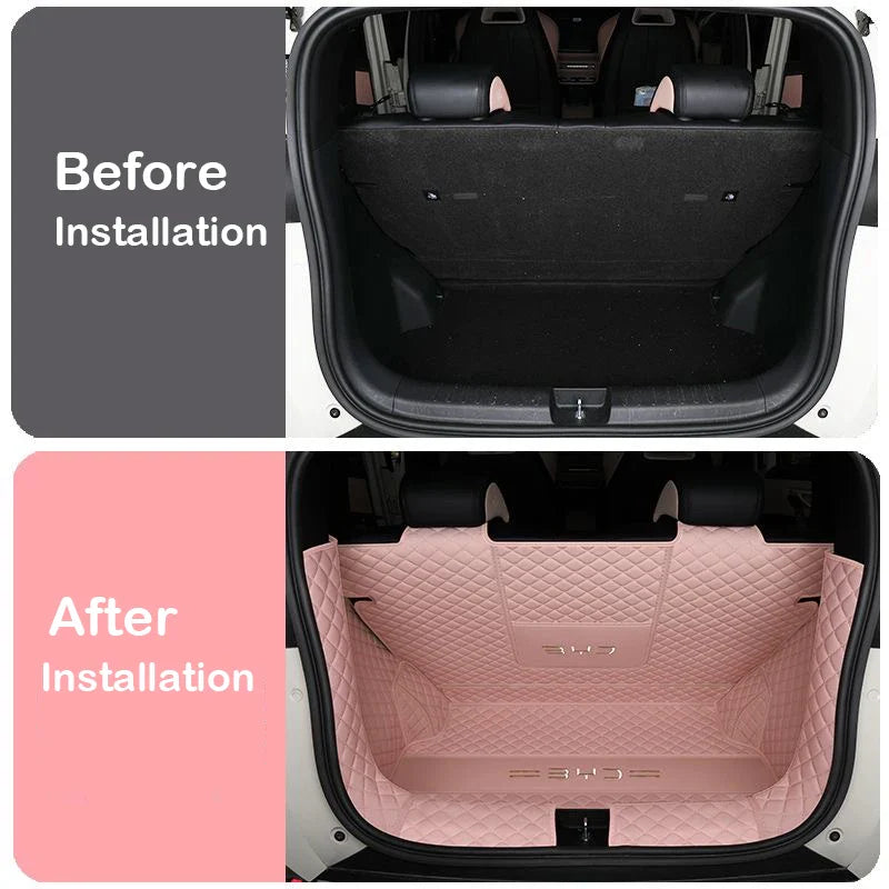 Full Coverage Leather Trunk Mat For BYD Dolphin Mini Seagull 2023
