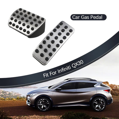 Car Pedals Covers for Infiniti Q30 QX30 2015-2023 AT Stainless Steel Gas Fuel Brake Pedal Cover Interior Accessories