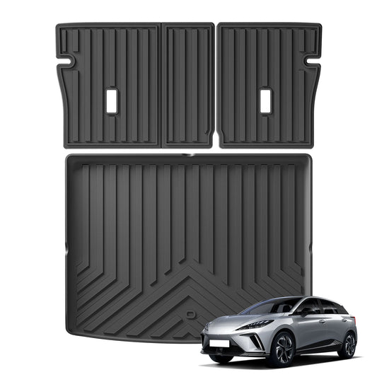 for MG 4 MG4 EV 2022-2024 TPE 3D Car Cargo Liner Trunk Pad Black All Weather Waterproof Accessories Left Wheel Drivet