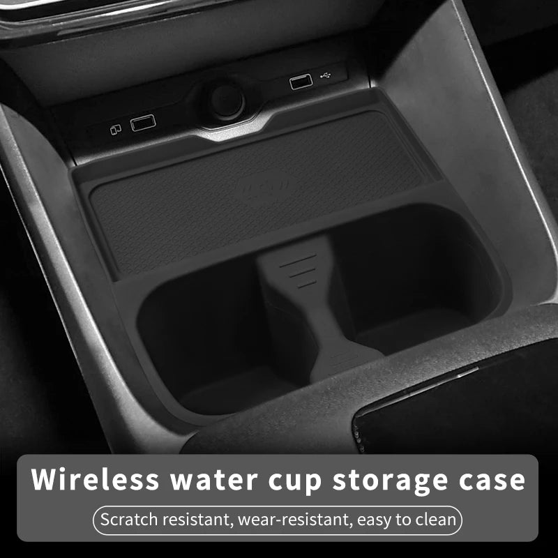 for MG3 MG 3 2023 2024 2025 Car Accessories Armrest Storage Box Center Console Wireless Cup Holder Stowing Tidying Black