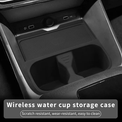 for MG3 MG 3 2023 2024 2025 Car Accessories Armrest Storage Box Center Console Wireless Cup Holder Stowing Tidying Black