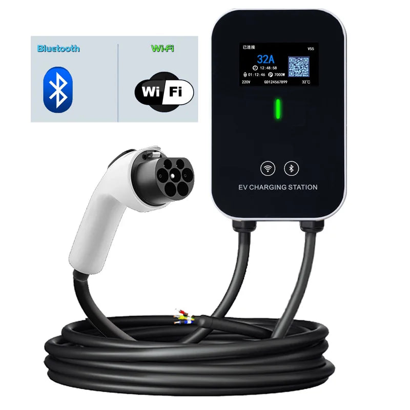 Bluetooth WiFi + APP charging pile 7KW11KW22KW AC gun EV electric car