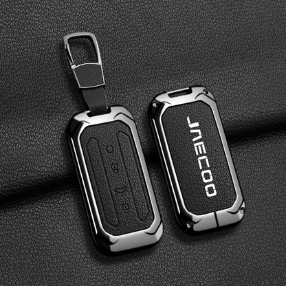 Car Zinc Alloy Leather Key Case Cover Holder For Chery Jaecoo J5 J7