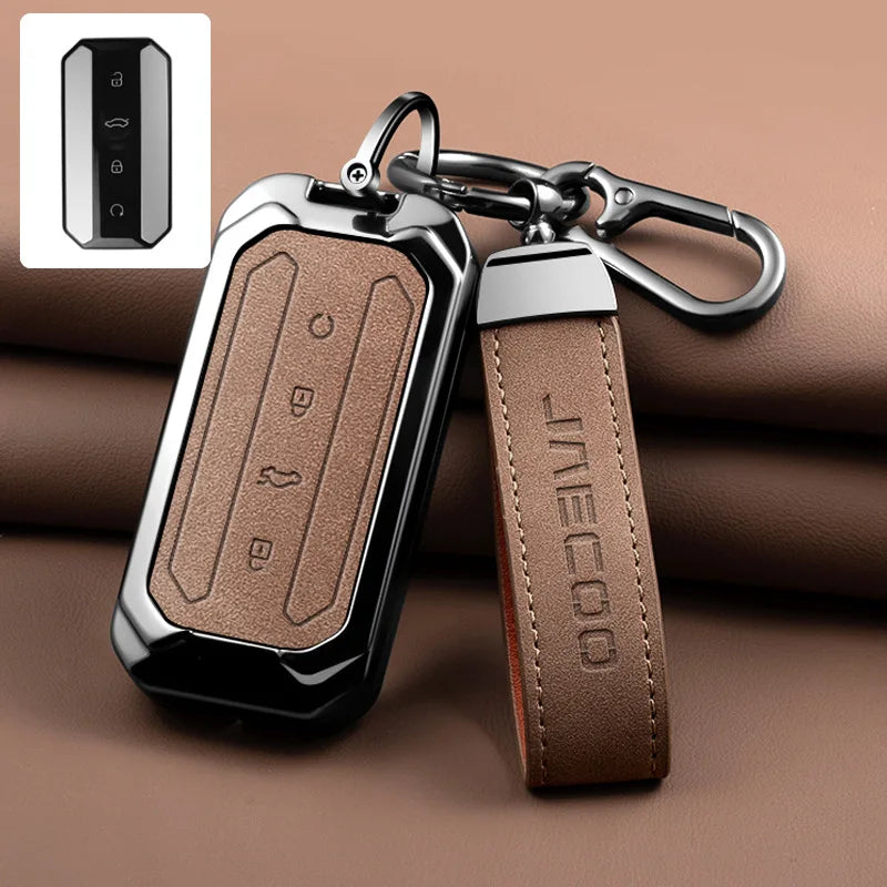 Remote Control Key Case Cover Holder Chain For Chery