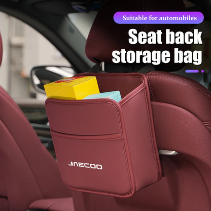 For Chery Jaecoo J7 J8 J5 6 Leather Car Seat Storage Bag Hanging Organizer Box Chery Tiggo 5 3 7 8 PRO 5X Arrizo A3 Accessories