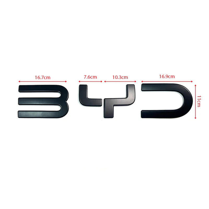 Byd Sticker BYD Shark 6 Front Badge Letter Sticker – RHD Accessories
