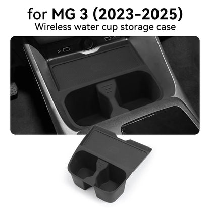 for MG3 MG 3 2023 2024 2025 Car Accessories Armrest Storage Box Center Console Wireless Cup Holder Stowing Tidying Black