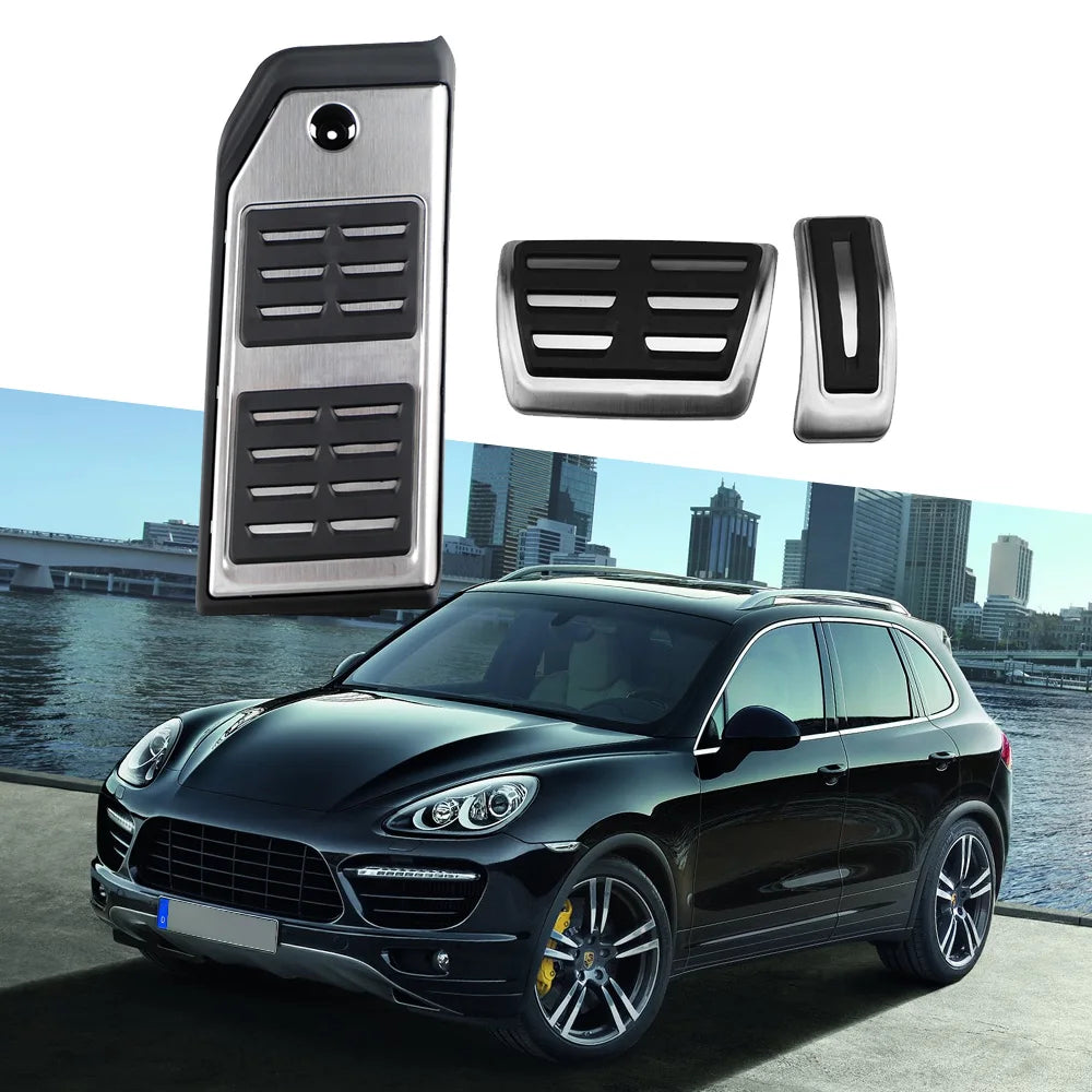 Car Accelerator Brake Footrest Pedals Pads for Audi Q7 SQ7 Q8 2016-2019 Porsche Cayenne 2018-2019 Car Interior Accessories