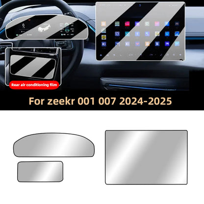 Zeekr 001 007 Navigation Instrument Air Conditioning Screen Protector HD Tempered Glass Film