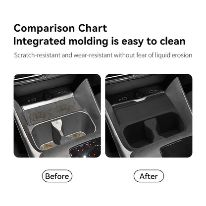 for MG3 MG 3 2023-2025 2 in 1 Cup Holder Wireless Charging Anti-slip Pad Organizer Protective Pad Silicone  Accessories
