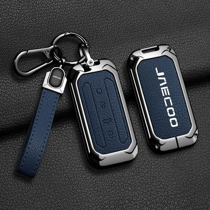 Car Zinc Alloy Leather Key Case Cover Holder For Chery Jaecoo J5 J7