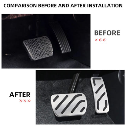 Stainless Steel Fuel Brake Pedal Cover for MG 3 MG3 2018-2023 AT No Drilling Non-Slip Car Pedals Accessories