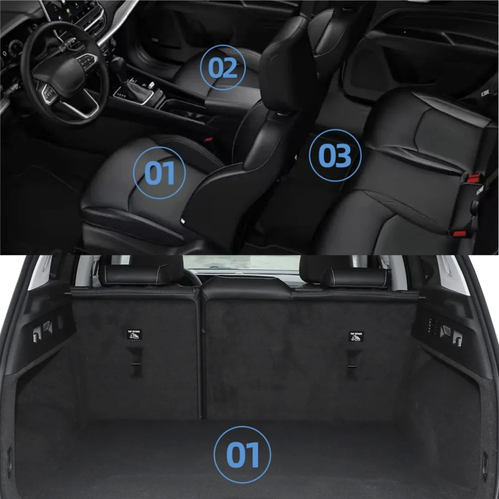 RHD for GWM Tank 300 2024 2025 Car Floor Mats Cargo Liner Trunk/Backrest Mat