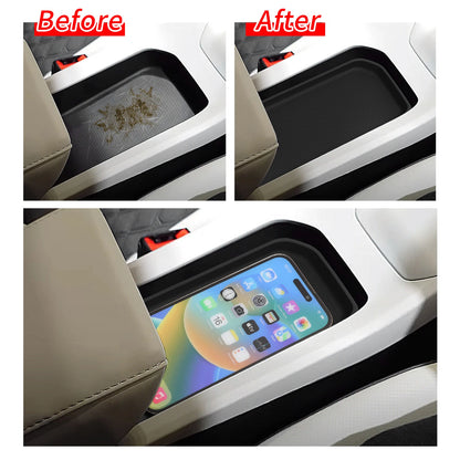 for MG3 MG 3 Thailand Version 2023-2025 Car Center Console Storage Pad Tray Silicone Organizer Accessories Tidying Black