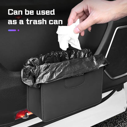 For Chery Jaecoo J7 J8 J5 6 2025 Car Leather Trash Can Auto Door Side Storage Box Seat Back Garbage Bag Organizer Accessories