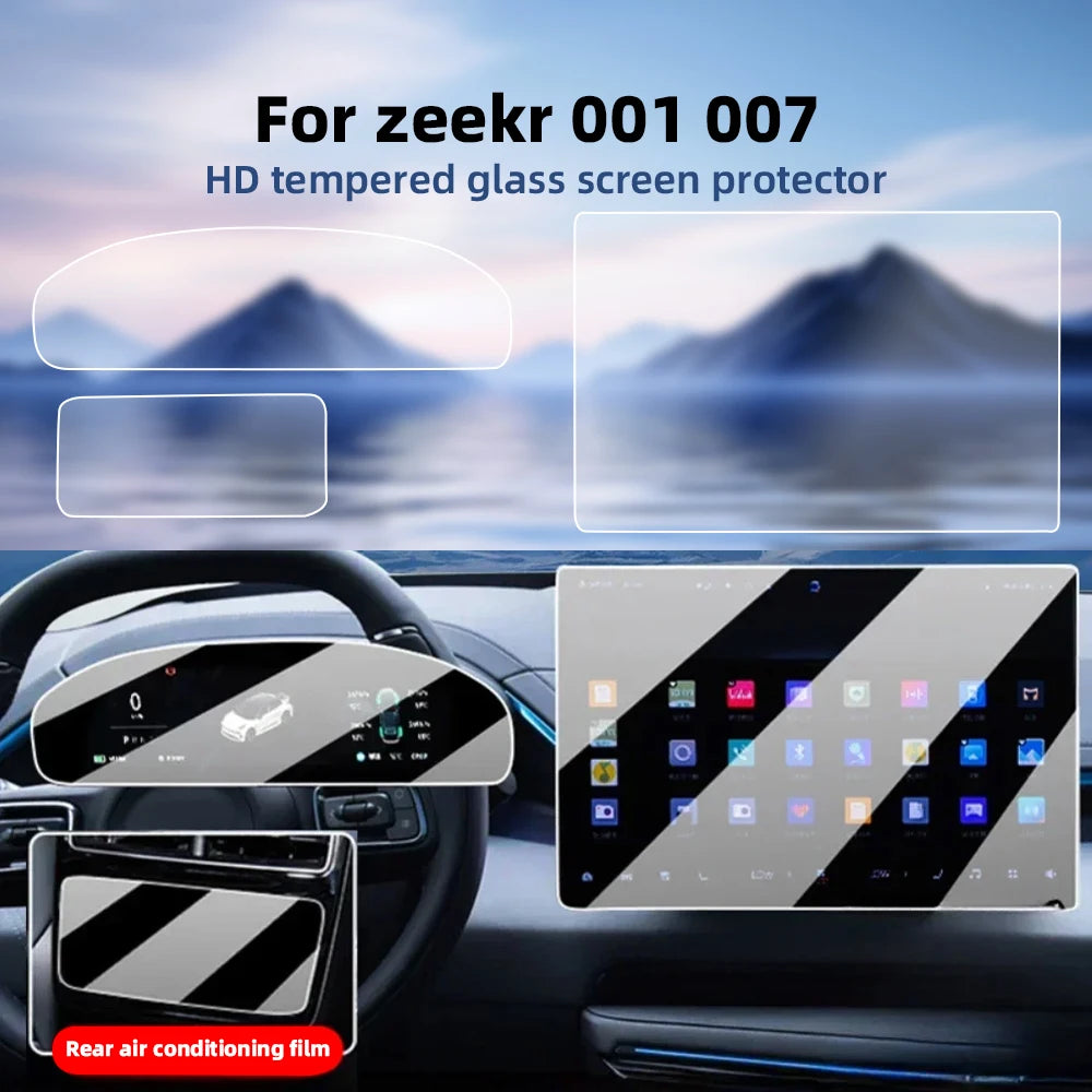 Zeekr 001 007 Navigation Instrument Air Conditioning Screen Protector HD Tempered Glass Film