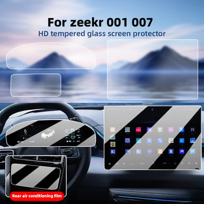 Zeekr 001 007 Navigation Instrument Air Conditioning Screen Protector HD Tempered Glass Film