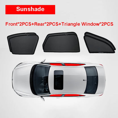 For ZEEKR 009 2022-2024 Car Sunshade Customized Sun Shade Side Window Sun Visor Heat Insulation Mesh Curtains Protection Cover.