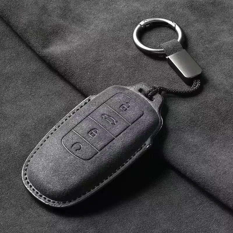 4 Buttons Leather Car Key Case Shell Fob Cover  For Chery Omoda 5 C5