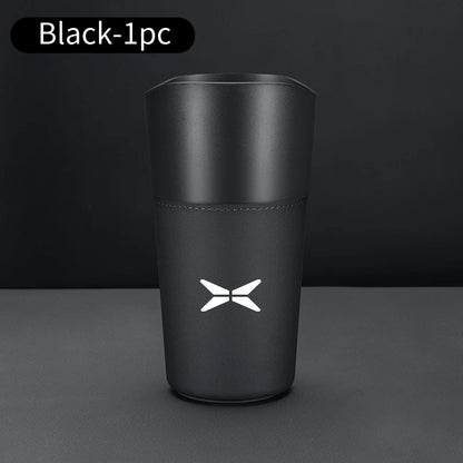 Car Trash Can Mini Leather Wather Cup Sink Organizer For Xpeng P7 G3 G3i G9 P5 X2 N5 F30 H93 Beta 2019 2020 2021 Accessories