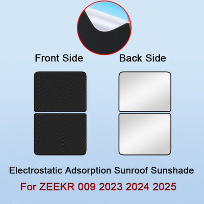 Fit For ZEEKR 009 2023 2024 2025 Car Electrostatic Adsorption Sunroof Sunshade Heat Insulation Skylight Sticker Auto Accessories.
