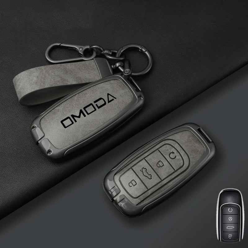 Leather Car Key Case Cover for Chery Omoda C5 E5 C9 Omoda 5 9 EV PHEV