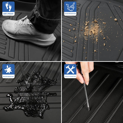 RHD for Xpeng X9 Car Floor Mats Cargo Liner Trunk Pad