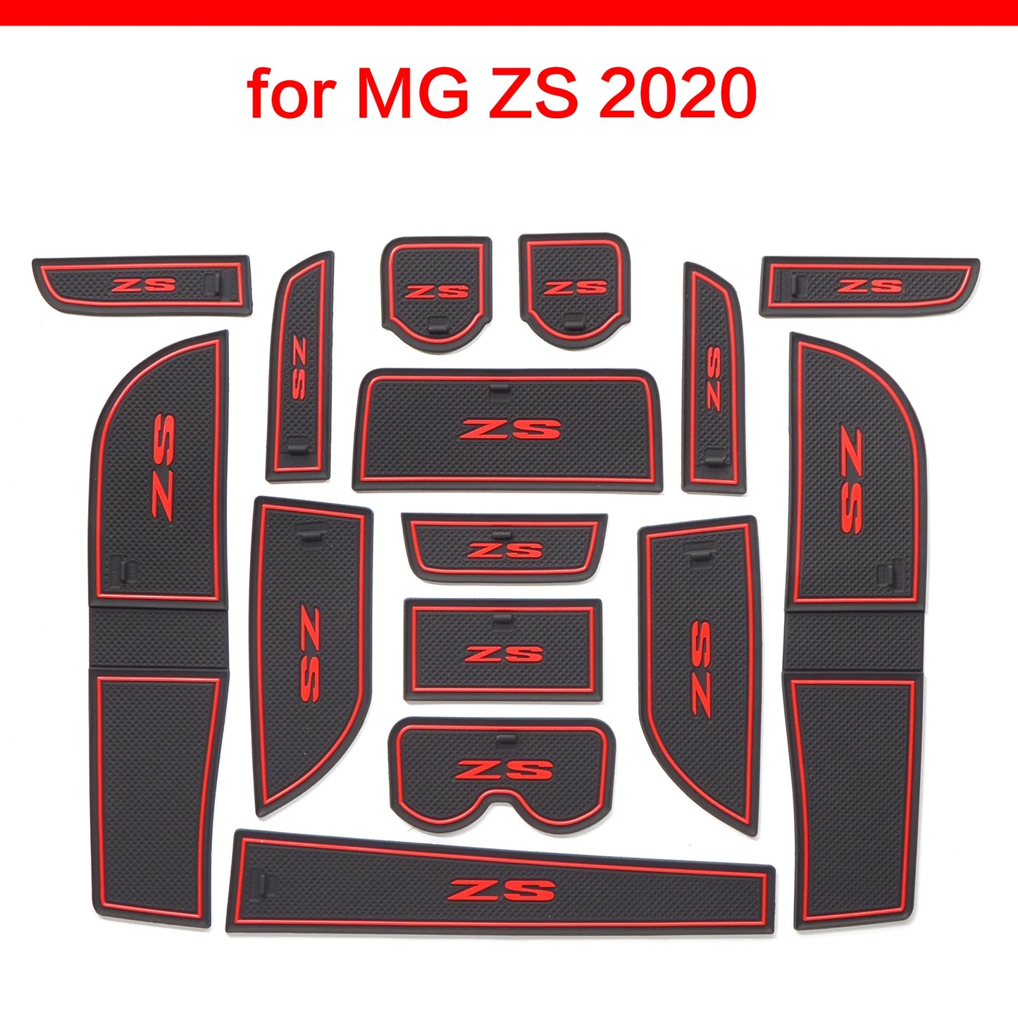 Anti-Slip Car Gate Slot Cup Mat for MG ZS 2017 - 2021 Door Groove Pad Cup Holder Interior Accessories Rubber