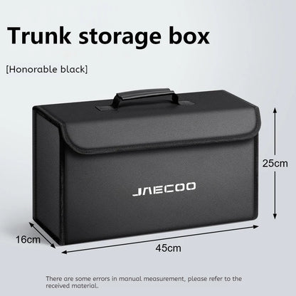 NEW Car Leather Trunk Storage Box Foldable Carbon Fiber For JAECOO OMODA J7 J8 JAECOO J5 J9 Organizer Bag Interior Accessories