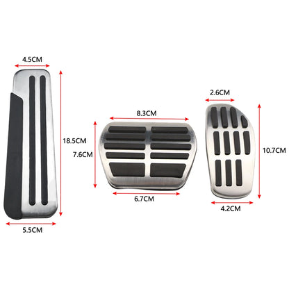 Stainless Steel Gas Fuel Brake Pedal Pads Cover for Nissan Qashqai J11 X-Trail Rogue T32 2014-2022 Kicks Altima 2019-2023 Micra