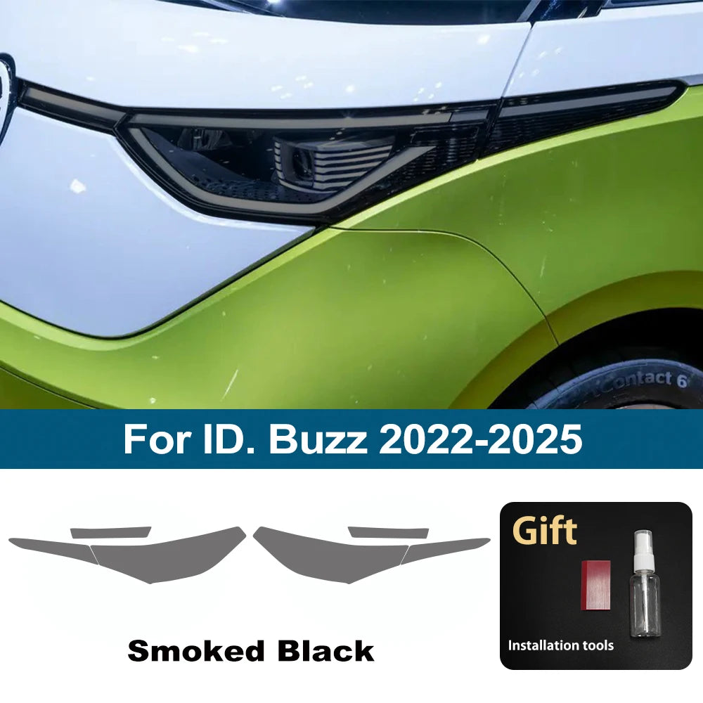 Volkswagen ID. Buzz Smoke Black Car Headlight Protective Film TPU PPF