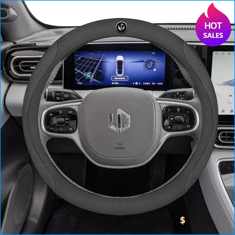 Leather Car Steering Wheel Cover For LEAPMOTOR C11 C10 T03 C16