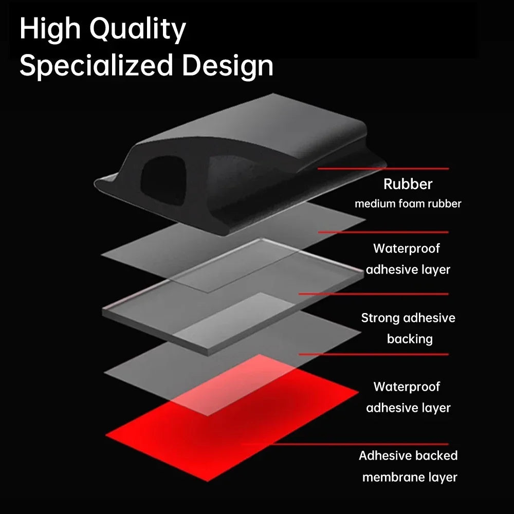 Zeekr 001 007  009 X 7X Car Door Noise Reduction Sealing Strip