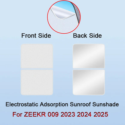 Fit For ZEEKR 009 2023 2024 2025 Car Electrostatic Adsorption Sunroof Sunshade Heat Insulation Skylight Sticker Auto Accessories.