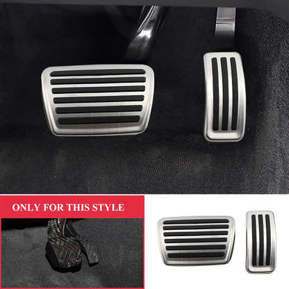 Car Fuel Brake Pedal Cover for Porsche Cayenne 2018+ Audi Q7 Q8 Stainless Steel Pedals Pads Interior Accessories
