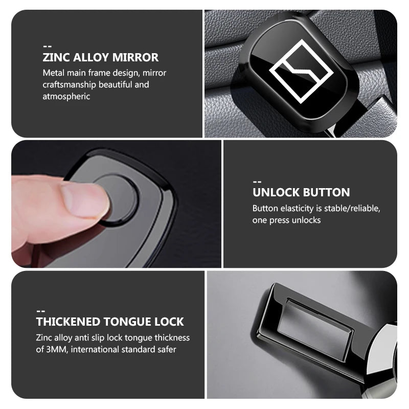 Car Seat Belt Extension Plug Buckle Clip Adjustable Extender For Zeekr 001 009 X