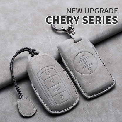 For Chery Jaecoo 7 J7 J8 phev 2025 2024 2023 Leather Car Key Cover Case Shell Protector Bag Keychain Keyring Car Accessories