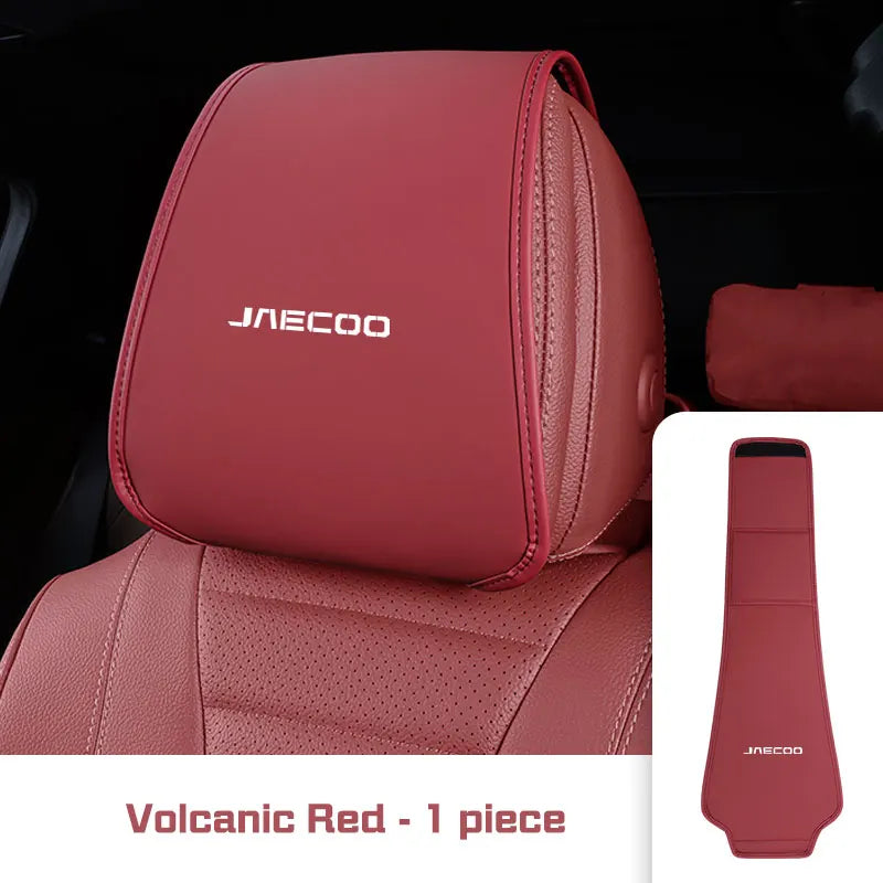 2025 For Chery Jaecoo J7 J8 2024 2023 Microfiber Leather Car Seat Headrest Protective Cover with Storage Bag Decor Accessories