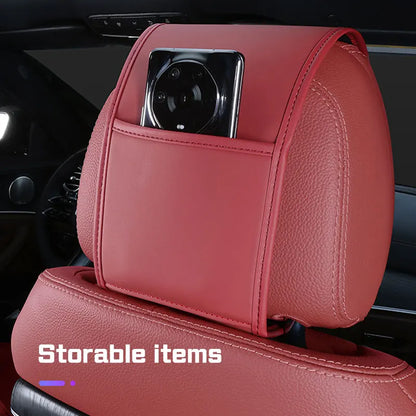 2025 For Chery Jaecoo J7 J8 2024 2023 Microfiber Leather Car Seat Headrest Protective Cover with Storage Bag Decor Accessories