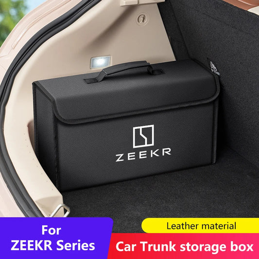 Car Trunk Storage Box Organizer Foldable Stowing Tidying Bag For ZEEKR 001 ZEEKR 007 ZEEKR X 009 2025 Car Storage Accessories