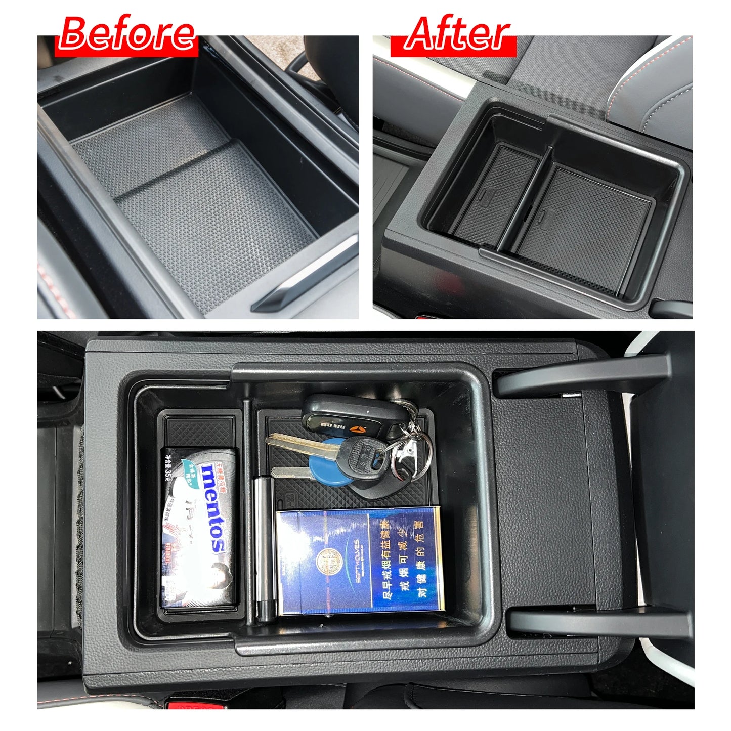 for MG4 MG 4 EV 2022-2024 Central Armrest Storage Box Car Center Console Tray Organizer Tidying Accessories