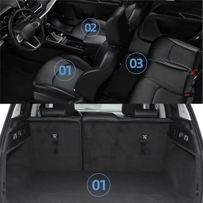 for MG 4 MG4 EV 2022 2023 2024 Car Floor Mats Trunk Pad TPE 3D Foot Pad All Weather Auto Accessories Black