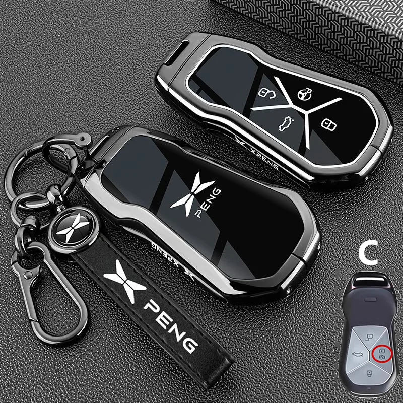Car Key Case Keychain Fob Cover for Xpeng