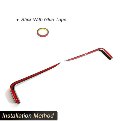 Carbon Fiber Car Front Bumper Canards Air Vent Cover Trims Splitters For Zeekr 001 2021-2023.