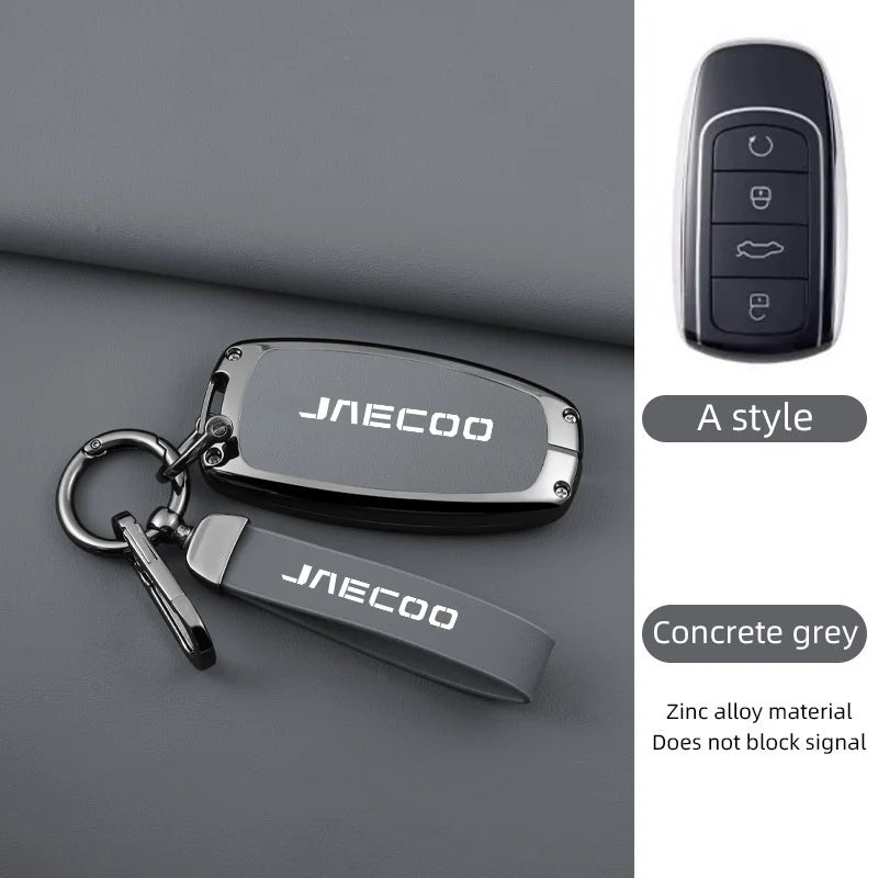 For Omoda JAECOO J7 2025 2024 Car Remote Control Key Case Cover Zinc Alloy Leather Protector Auto Keychain Accessories