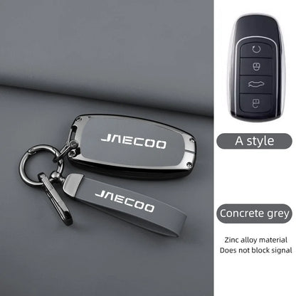 For Omoda JAECOO J7 2025 2024 Car Remote Control Key Case Cover Zinc Alloy Leather Protector Auto Keychain Accessories