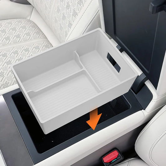 For ZEEKR 7X Car Armrest Compartment Storage Box Silicone Car Central Control Storage Box Auto Interior Decorative Accessories