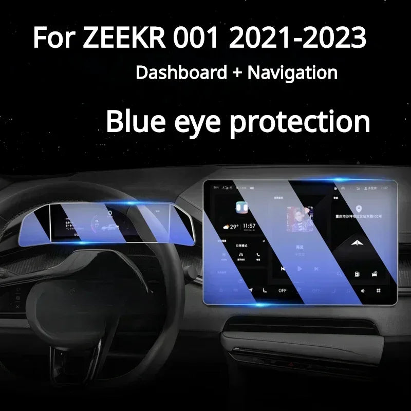 For ZEEKR 001 2023 2022 Tempered Glass Car Interior Navigation Entertainment Media Touch Center Display Screen Protective Film.
